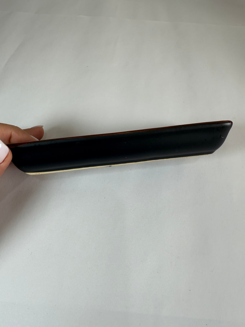 Japanese Ceramic 3-Section Condiment Tray | Blue Crackle Glaze | Sushi Serving Dish