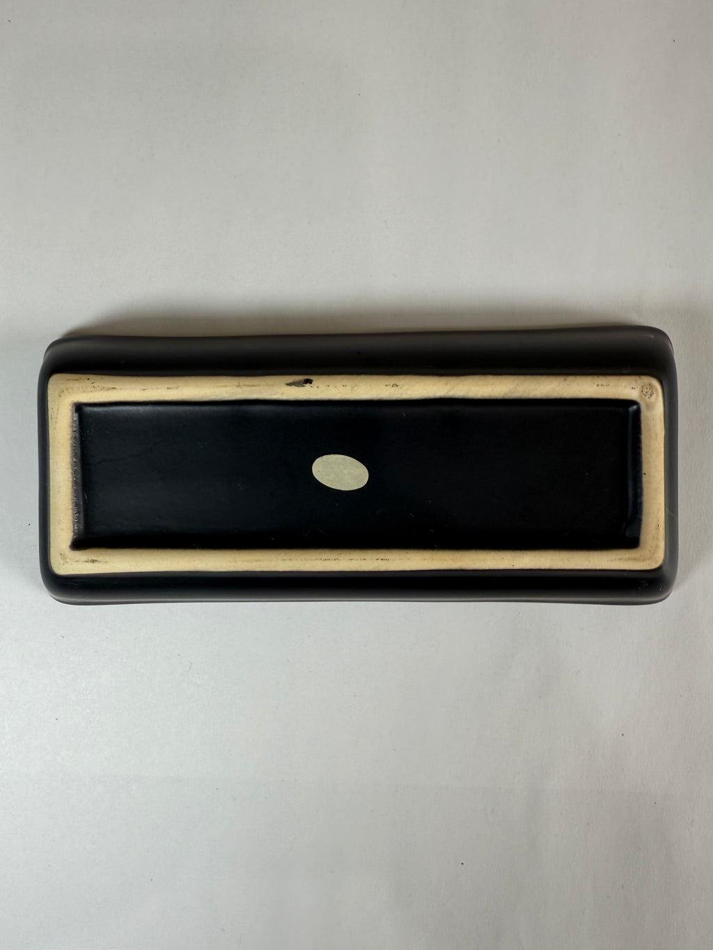 Japanese Ceramic 3-Section Condiment Tray | Blue Crackle Glaze | Sushi Serving Dish